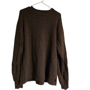 Woolrich Men's Lambs Wool Pullover Sweater Size XL V-neck Wood Heather